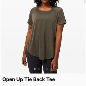 Lululemon open up tie back tee size 2